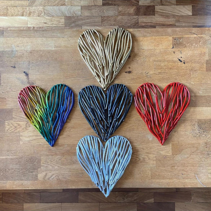 Metal driftwood heart ornament